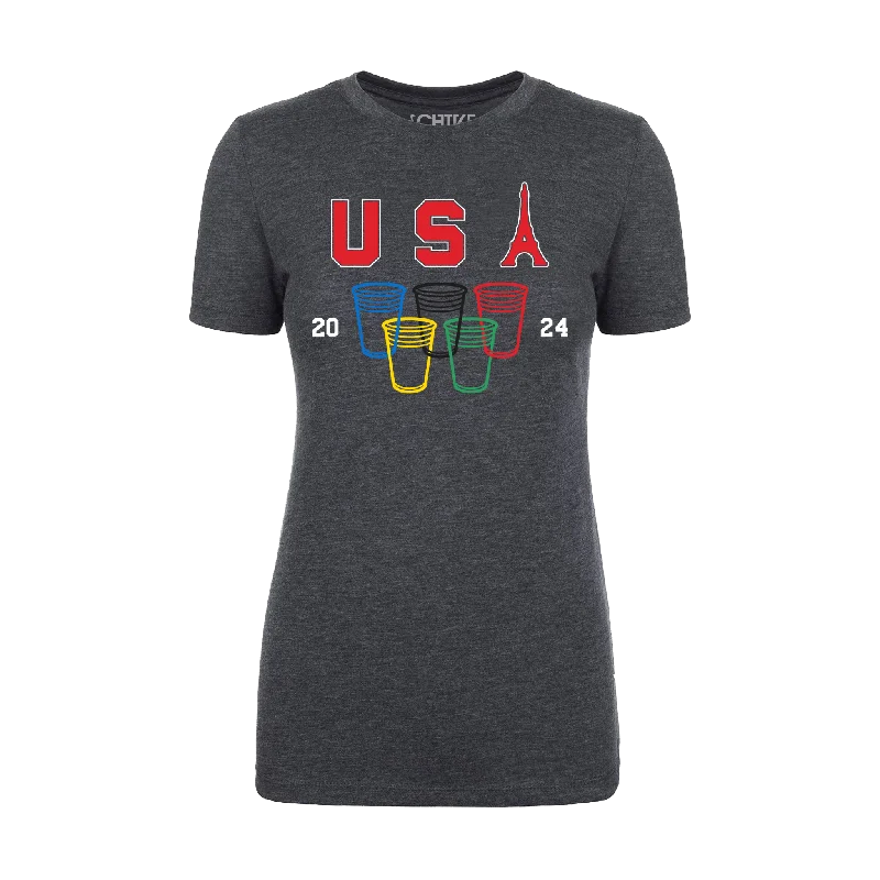 USA V2 Women's Tee Mesh Canvas Denim