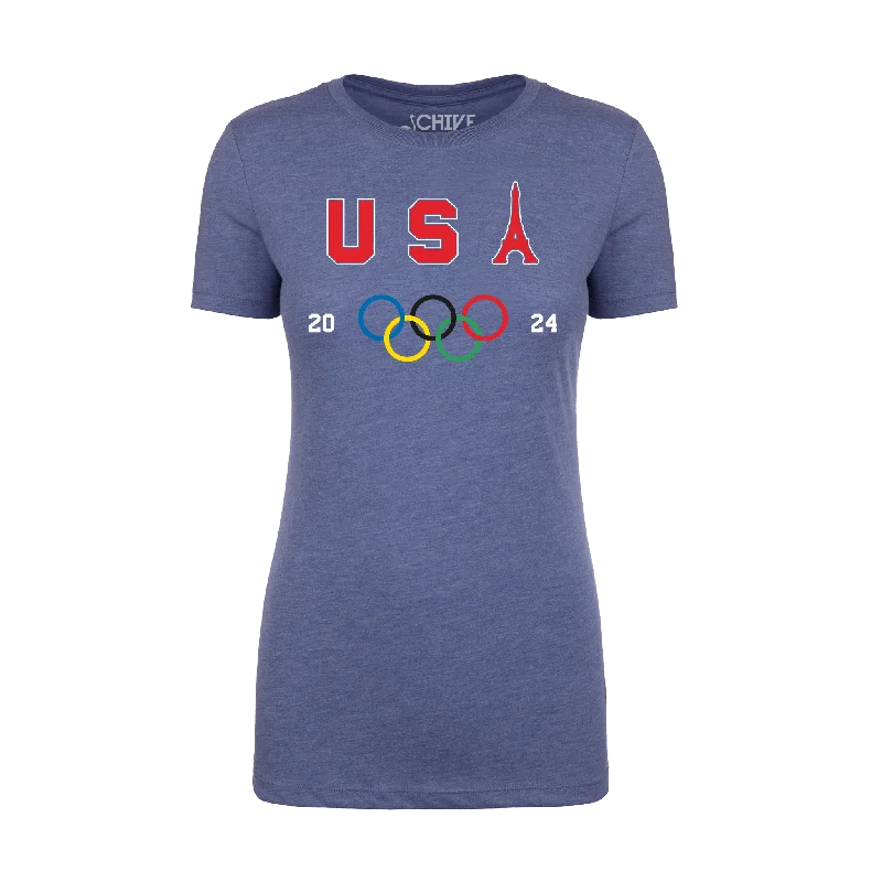 USA Women's Tee Welt Pockets Slit Pockets