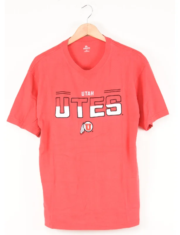 Utah UTES Printed T-shirt - L Chenille Blend Fleece Blend Nylon Blend