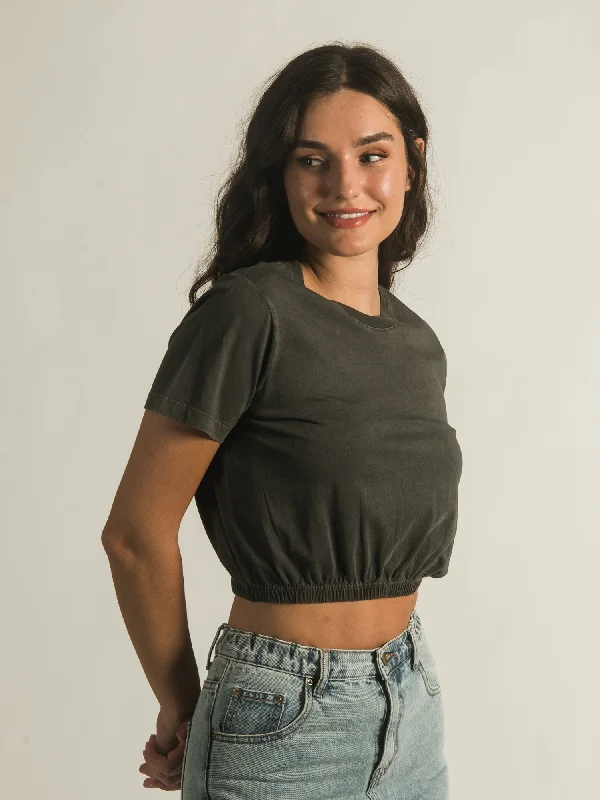 HARLOW MONICA ELASTIC TEE - CLEARANCE Anti-Pilling Machine Wash Handmade