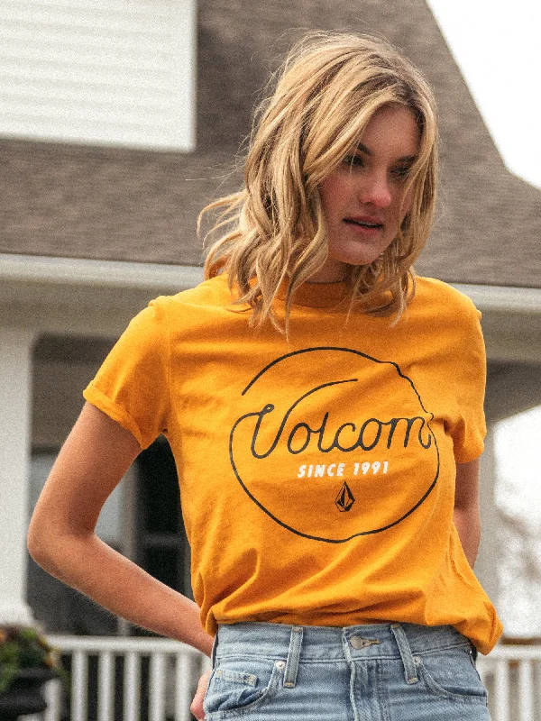 VOLCOM SO FAR SO GOOD T-SHIRT - CLEARANCE Spandex Blend Rayon Blend Denim Blend