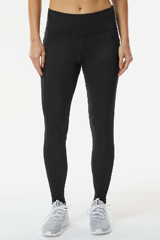 Adidas Womens Leggings w/ Pocket - Black Fashionable Fitted Workout Leggings