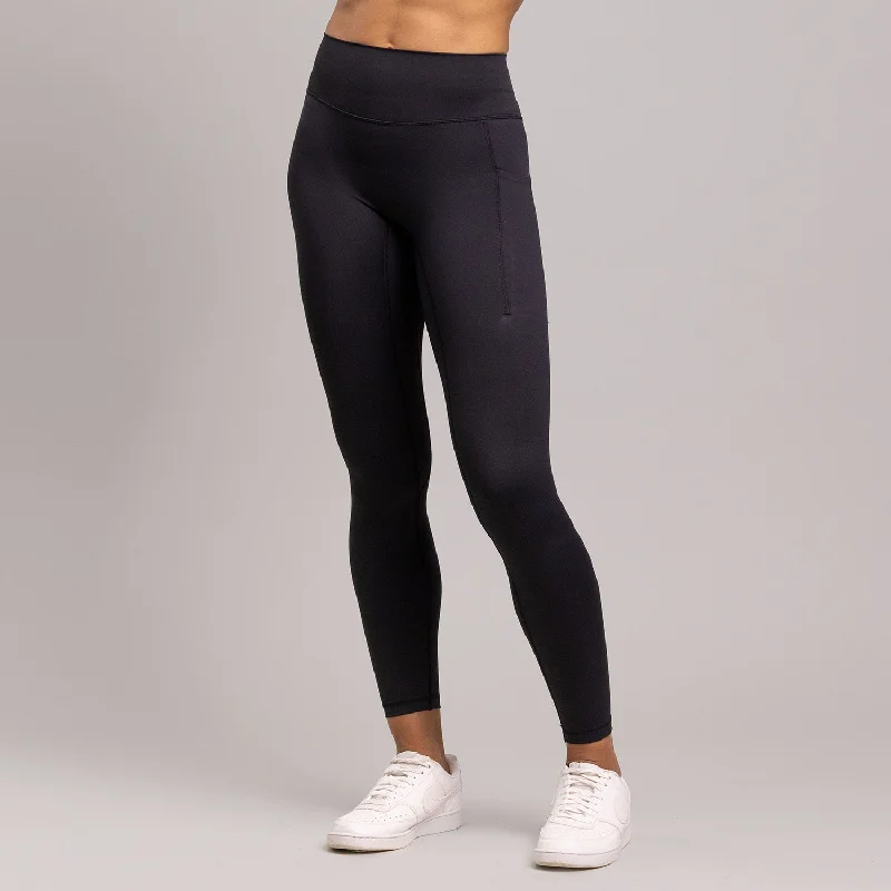 Capsize Velocity 7/8 Legging Women's BLACK Trendy Seamless Sports Leggings