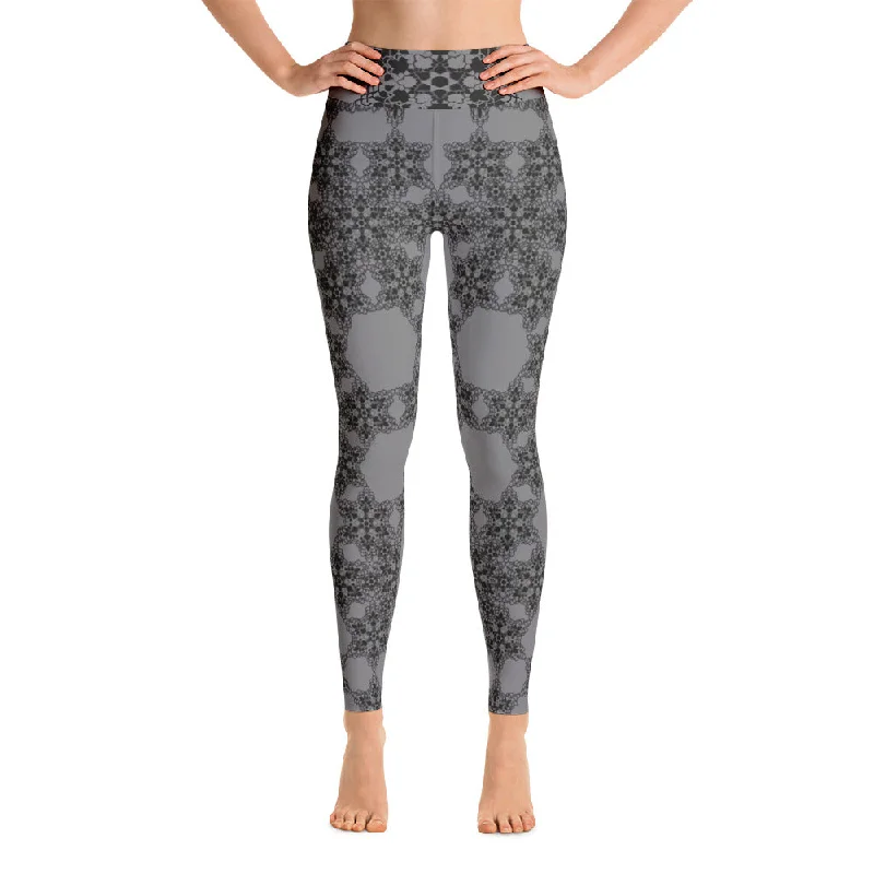 Compassion Molecule Yoga Leggings Fashionable Embroidered Detail Leggings