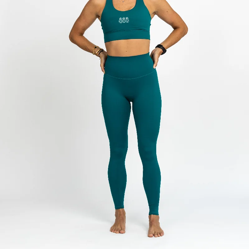 Women's Finesse Leggings |  Jade FINAL SALE Elegant Satin Finish Leggings