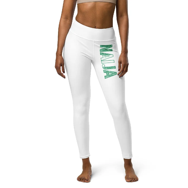 Nigeria NAIJA Word Cluster Yoga Leggings Chic Workout Leggings