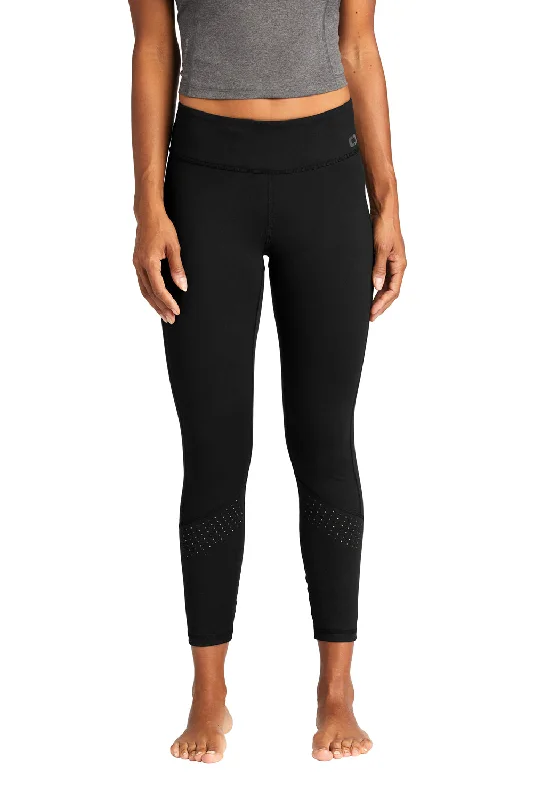 Ogio Womens Endurance Moisture Wicking Laser Tech Leggings - Blacktop Stylish Yoga Leggings