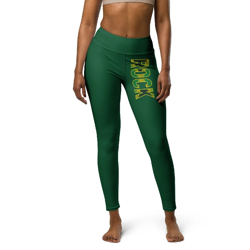 ROCK Jamaica Inspired Word Cluster Yoga Leggings Cozy Cotton Leggings