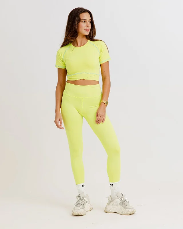 Seamless Lime Leggings Comfortable Bootcut Workout Leggings