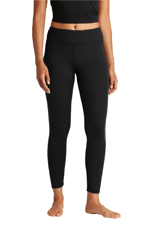 Sport-Tek Womens Moisture Wicking Leggings - Black Comfortable Bootcut Workout Leggings