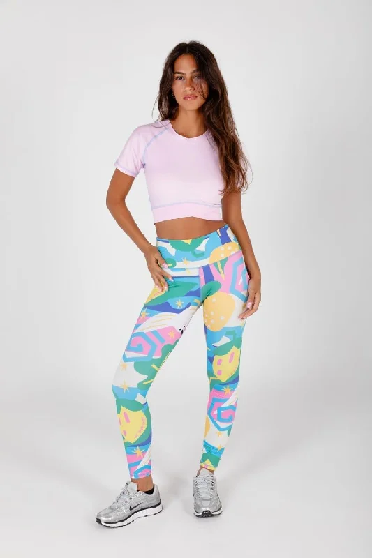 Sunny Day Leggings Fashionable High-Rise Leggings