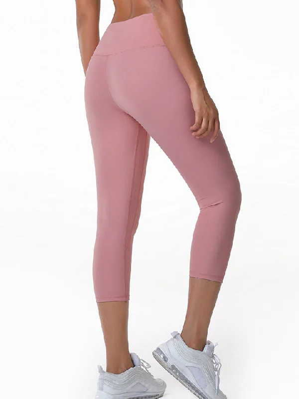 Wide Waistband Active Leggings Elegant Embellished Leggings