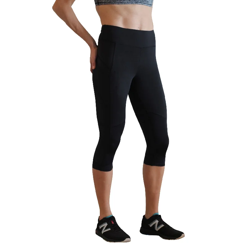 Women's Flex-Fit Compression Capri Leggings Comfortable Workout Fitness Leggings