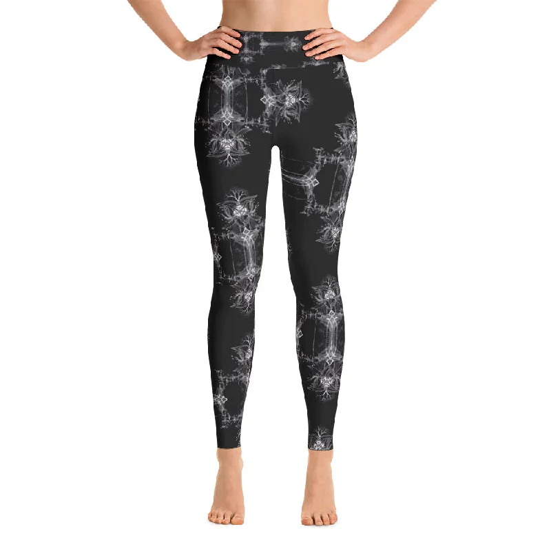 Yoga Leggings w/ Temple Print Stylish Compression Fit Leggings