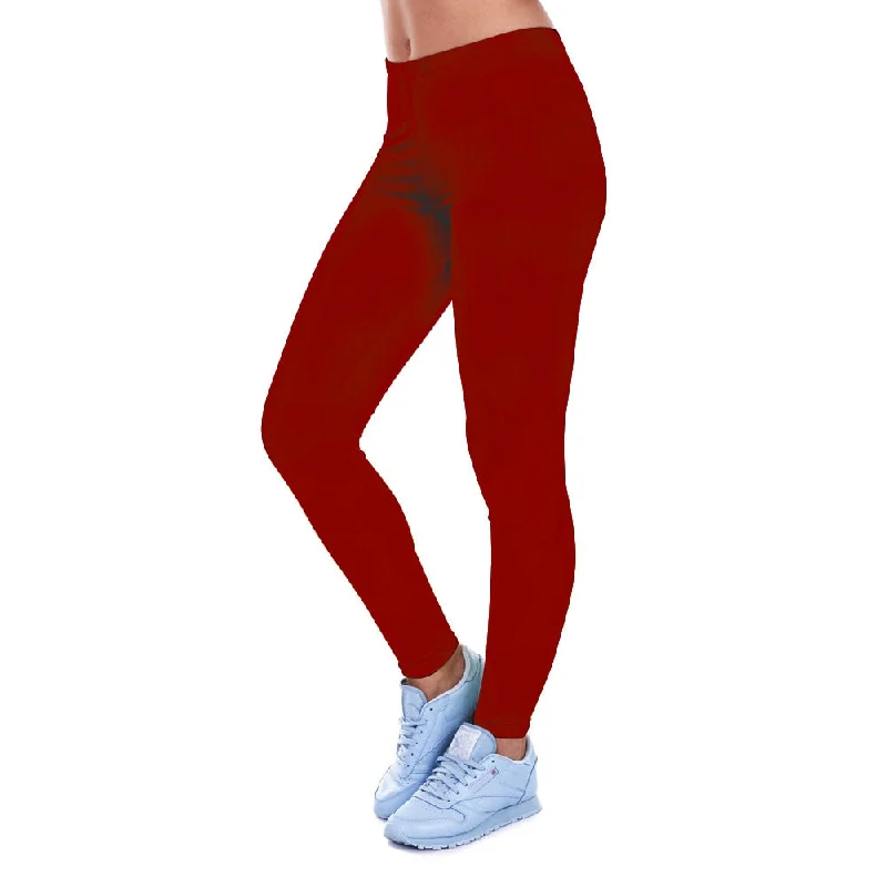 Women's Workout Leggings Candy Colors High Fluorescence V-Waist Stretch Spandex Leggings Women Stylish Ankle-Length Leggings