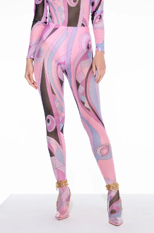 BIA MESH LEGGING Elegant Animal Print Leggings