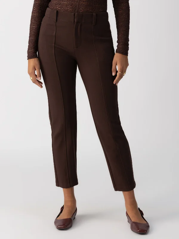 Cassie Semi-High Rise Legging Coffee Fashionable Tummy Control Leggings