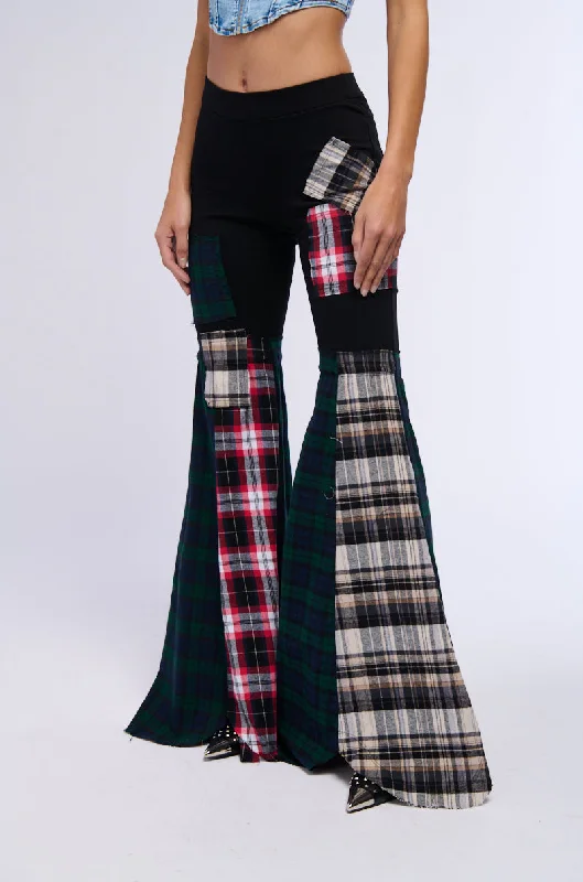 CHECK ME FLARE PLAID LEGGING Comfortable Cold Weather Leggings