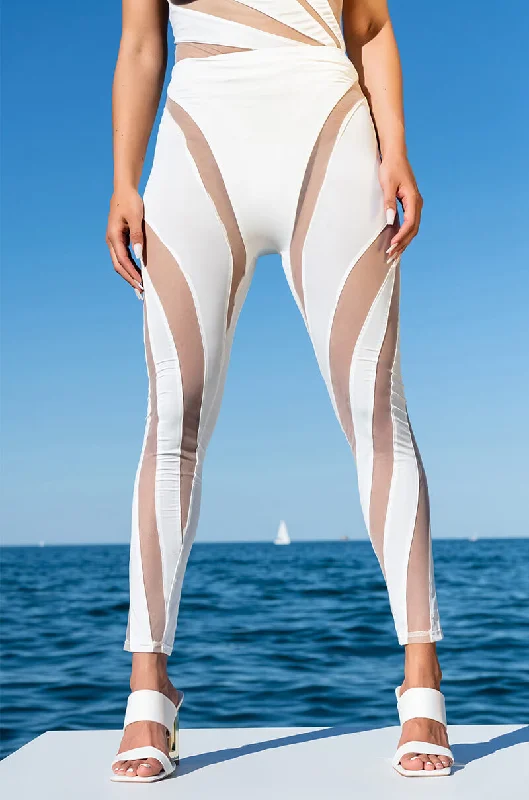 CREEPIN MESH INSERT HIGH WAIST LEGGING Comfortable Cold Weather Leggings