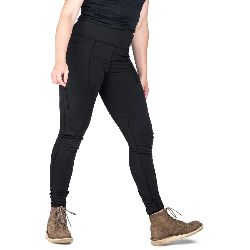 Dovetail Women's Field Utility High-Rise Legging in Black Comfortable Sports Performance Tights