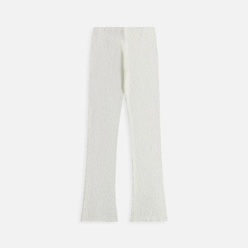 EB Denim Low Rise Lace Legging - Off White Cozy Mid-Rise Workout Leggings