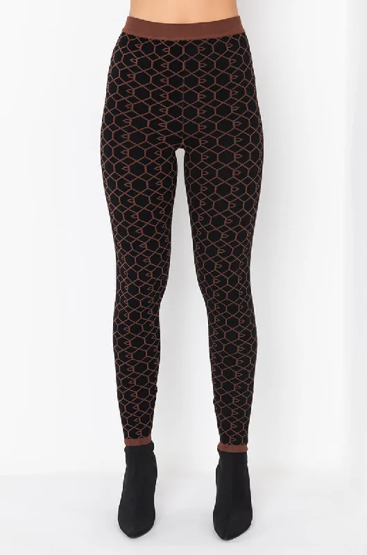 EVERYDAY SKINNY KNIT LEGGINGS BLACK MULTI Cozy Yoga Compression Leggings
