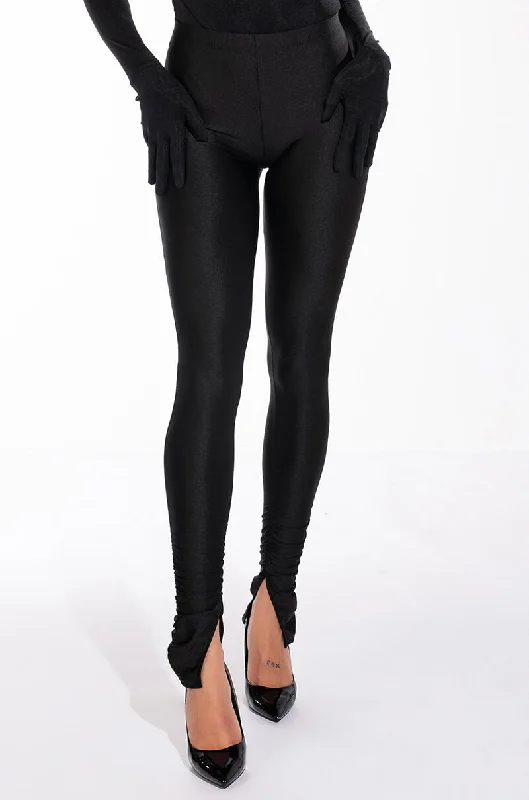 ICE SCUBA RUCHED ANKLE LEGGINGS Chic Printed Yoga Pants