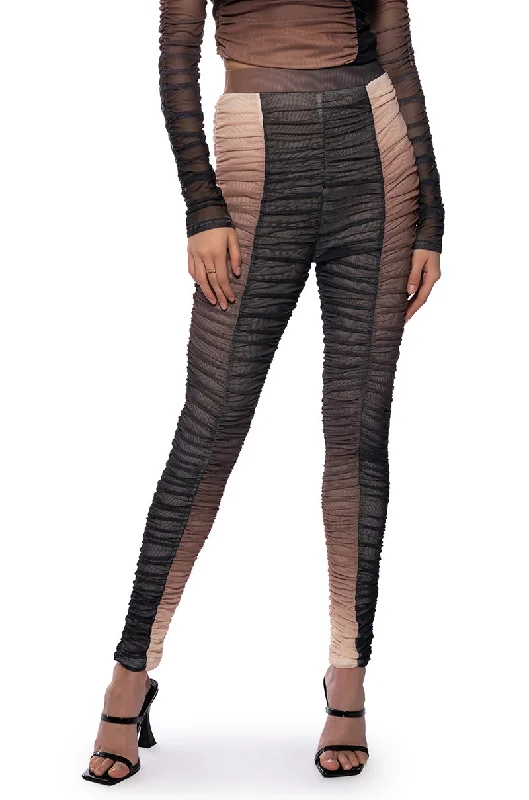 NATALIA RUCHED LEGGINGS Fashionable Tummy Control Leggings