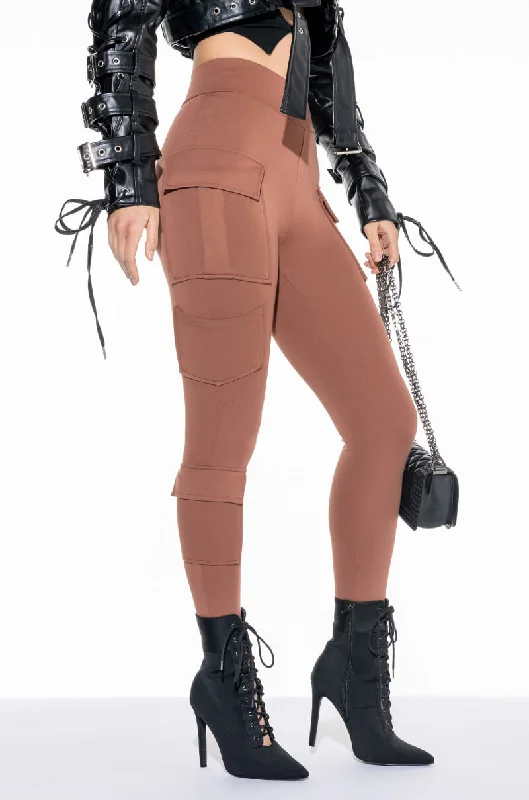 NO DAYS OFF CARGO LEGGING BOTTOMS Comfortable Lounge Leggings