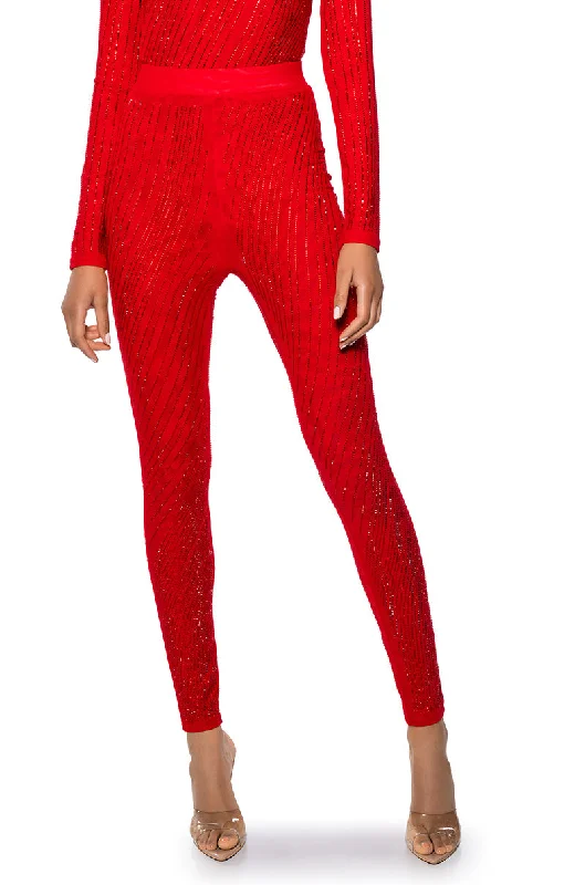 QUEEN OF LOVE RHINESTONE LEGGING Stylish Winter-Ready Leggings