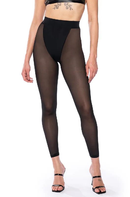 QUERENDO TE MESH LEGGING Casual Slim-Fit Leggings