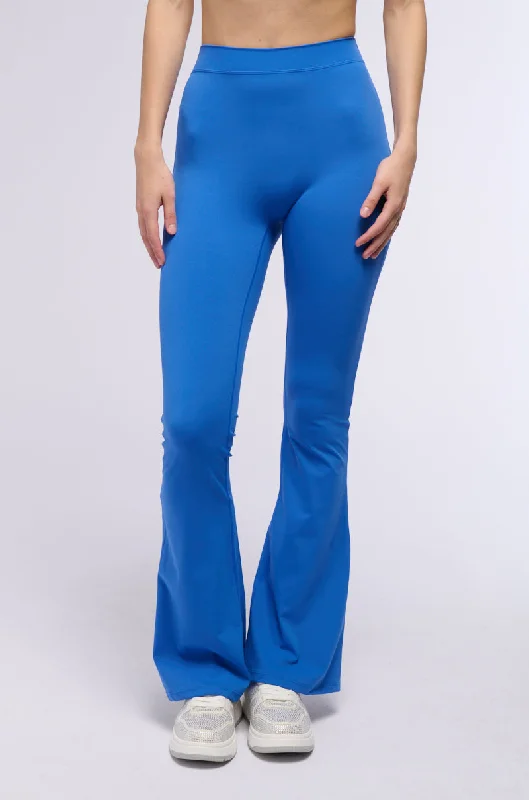 RUN BABY RUN FLARE LEGGING Trendy Foil Finish Leggings