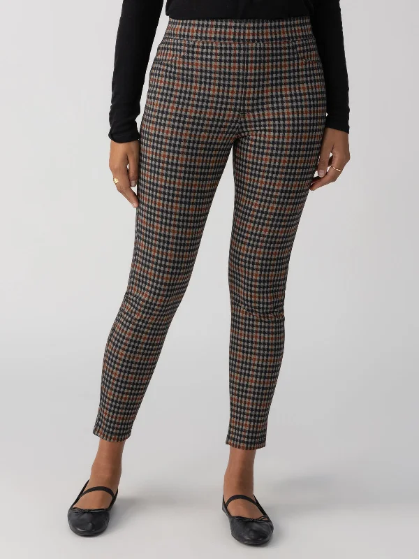 Runway  Semi-High Rise Legging Arrow Plaid Comfortable Plus Size Leggings