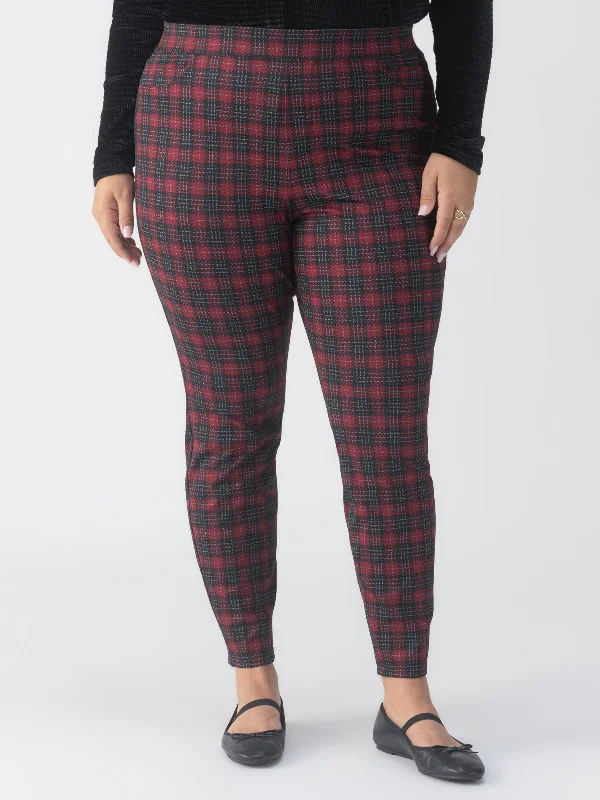 Runway Semi High Rise Legging Mars Red Check Inclusive Collection Trendy Tie-Dye Leggings
