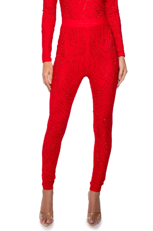 SASHA EMBELLISHED LEGGING Chic Smooth Fit Leggings