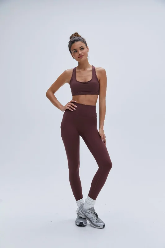 Ultimate Leggings - Burgundy Elegant Satin Finish Leggings