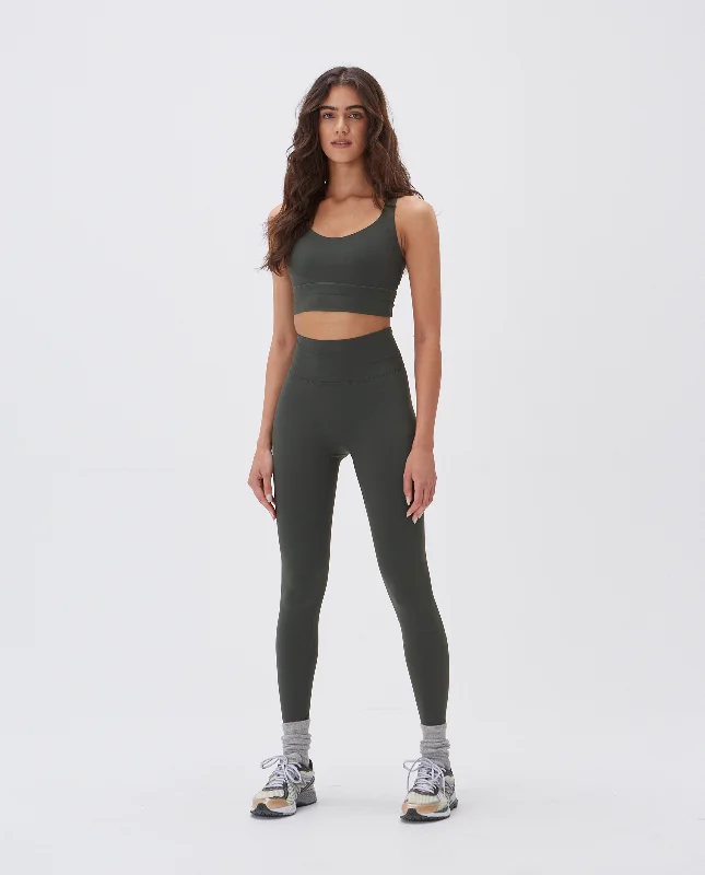 Ultimate Leggings - Dark Olive Trendy Polka Dot Leggings