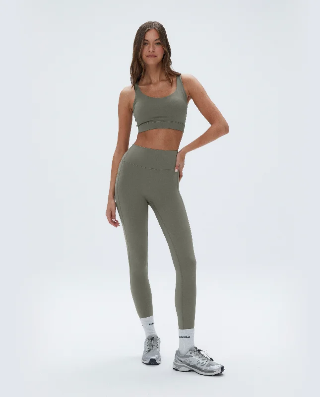 Ultimate Pocket Leggings - Olive Green Elegant Shiny Black Leggings