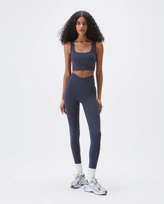 Ultimate Wrap Over Leggings - Midnight Blue Trendy Seamless Fit Leggings