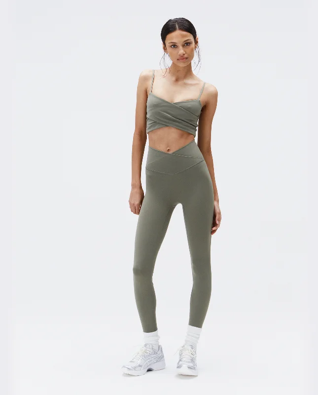 Ultimate Wrap Over Leggings - Olive Green Cozy Warmth Leggings