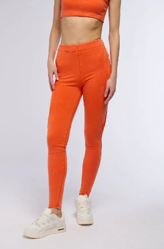 WE BELONG TOGETHER LEGGING IN ORANGE Trendy Sporty Compression Leggings