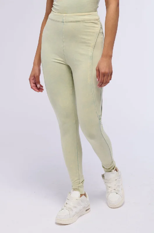 WE BELONG TOGETHER LEGGING IN LIGHT GREEN Stylish Stretch Print Leggings