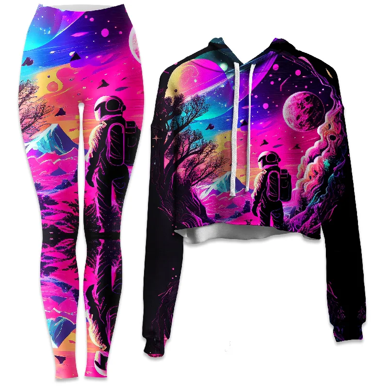 Metasphere Crop Hoodie and Leggings Combo Comfortable Cold Weather Leggings