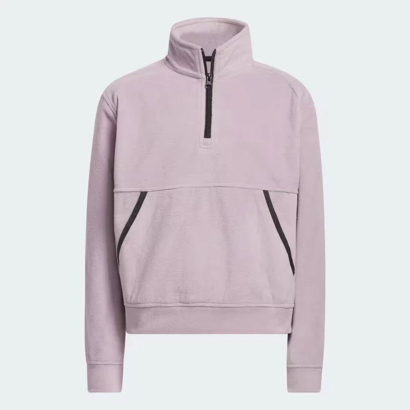 ADIDAS GIRLS 1/4-ZIP FLEECE JACKET Zippered Jacket Buttoned Jacket Snapped Jacket