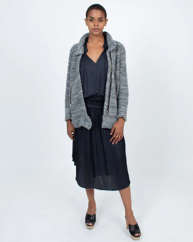 "Ajuma" Knit Jacket Knit Jacket Woven Jacket Fleece Jacket
