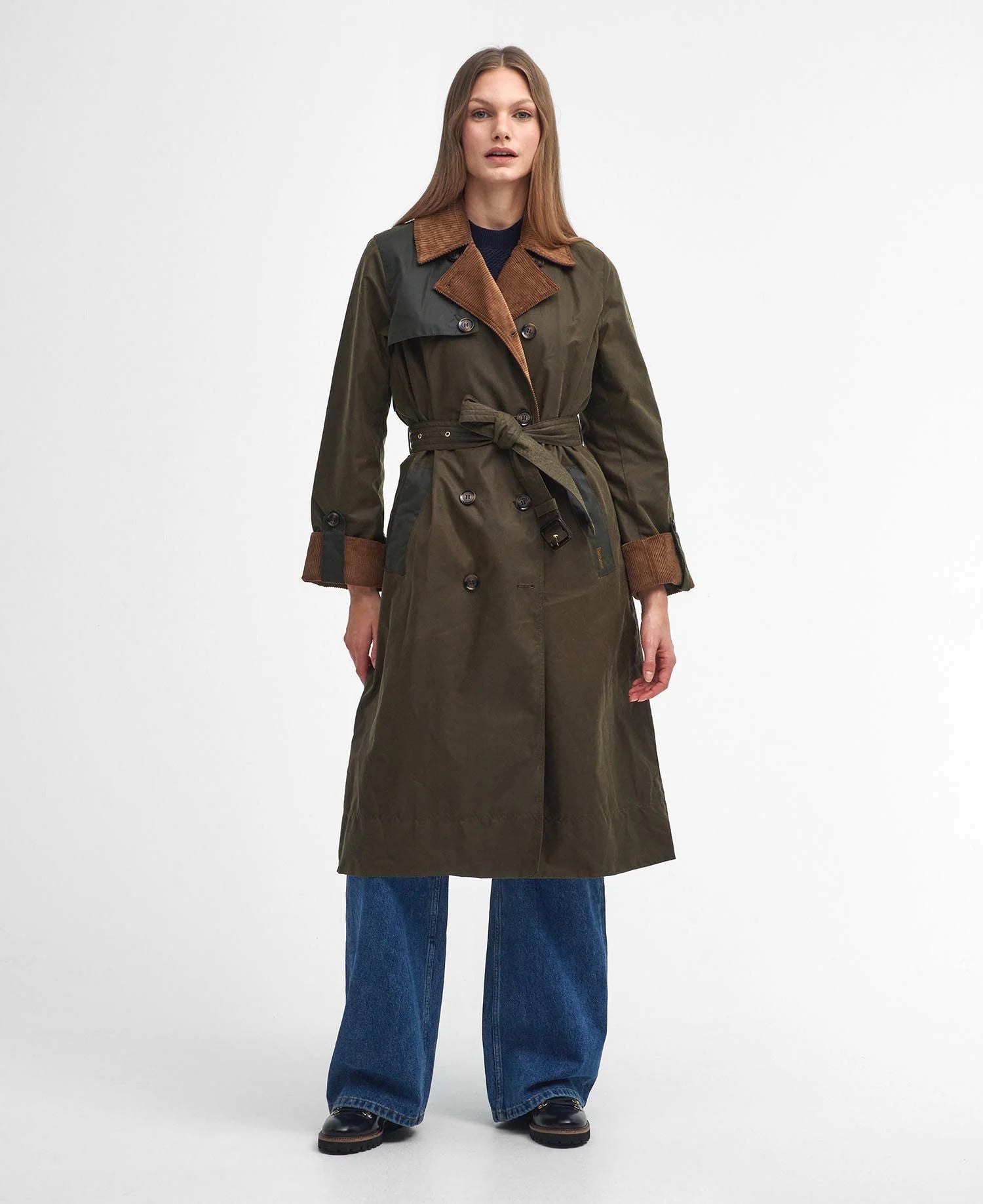 Brackley Wax Jacket (Beech/Archive Olive) Wool Fabric Cashmere Fabric Tweed Fabric
