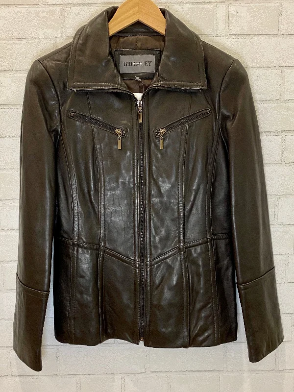 BRROMLEY Leatehr Jacket / S Welt Pockets Slit Pockets Flap Pockets