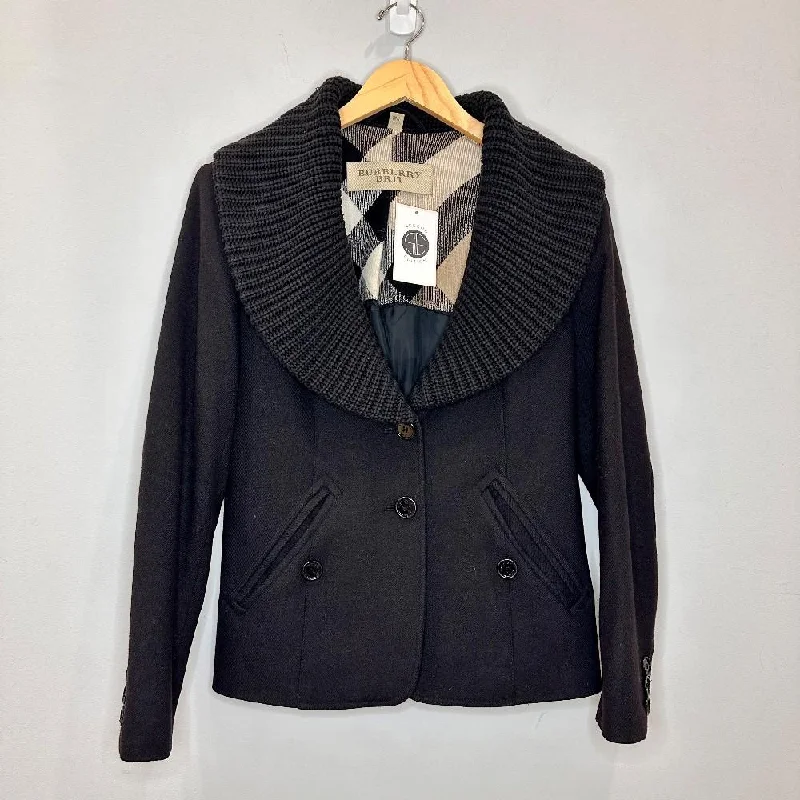 BURBERRY BRIT Short Jacket Size S-US6 Chenille Fabric Brocade Fabric Lace Fabric