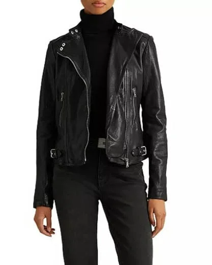 "Burnished Leather Moto" Jacket Rayon Fabric Velvet Fabric Corduroy Fabric