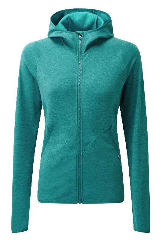 Calico Hooded Jacket - Deep Teal A-Line Jacket Boat Neck Shawl Collar